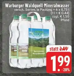 Edeka Warburger Waldquell Mineralwasser Angebot