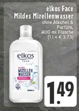 Edeka elkos Face Mildes Mizellenwasser Angebot