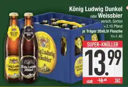 Edeka König Ludwig Dunkel oder Weissbier Angebot