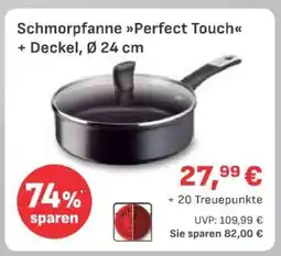 Edeka Schmorpfanne Perfect Touch + Deckel, Ø 24 cm Angebot