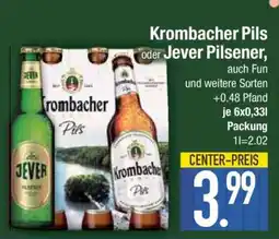 Edeka Krombacher Pils oder Jever Pilsener Angebot