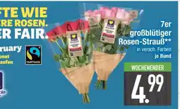 Edeka 7er großblütiger Rosen-Strauß Angebot