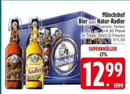 Edeka Mönchshof Bier oder Natur-Radler Angebot