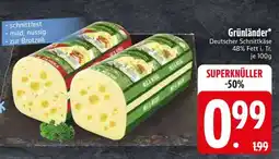 Edeka Grünländer Deutscher Schnittkäse Angebot