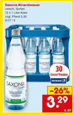 Netto Marken-Discount Saxonia Mineralwasser Angebot
