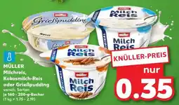 Kaufland MÜLLER Milchreis, Kokosmilch-Reis oder Grießpudding Angebot