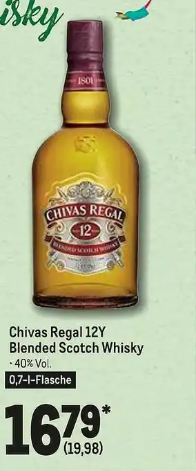 METRO Chivas Regal 12y Blended Scotch Whisky Angebot