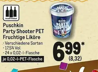 METRO Puschkin Party Shooter Pet Fruchtige Liköre Angebot