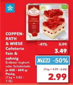 Kaufland COPPENRATH & WIESE Cafeteria fein & sahnig Erdbeer-Joghurt oder Schokolade je 450 - 600-g-Packg Angebot