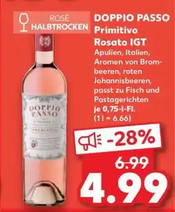 Kaufland DOPPIO PASSO Primitivo Rosato IGT Angebot