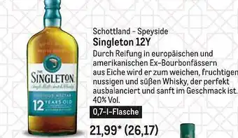 METRO Singleton 12y Angebot