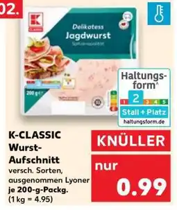 Kaufland K-CLASSIC Wurst- Aufschnitt Angebot