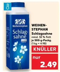Kaufland Weihenstephan Schlagsahne Angebot