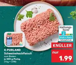 Kaufland K-PURLAND Schweinehackfleisch Angebot