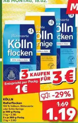 Kaufland KÖLLN Haferflocken Angebot