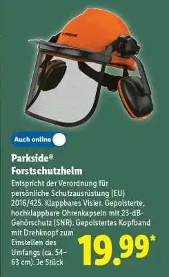 Lidl Parkside Forstschutzhelm Angebot
