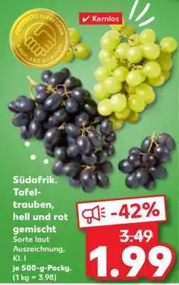 Kaufland Südafrik. Tafel-trauben, hell und rot gemischt Angebot