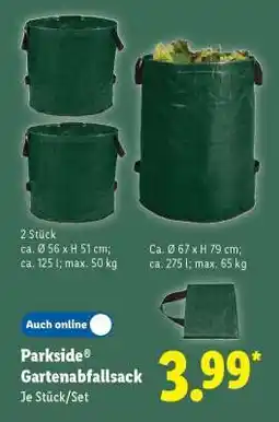 Lidl PARKSIDE Gartenabfallsack Angebot