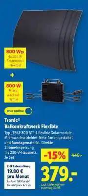 Lidl Tronic Balkonkraftwerk Flexible Angebot