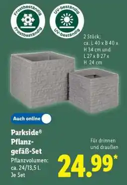 Lidl Parkside Pflanzgefäß-Set Angebot