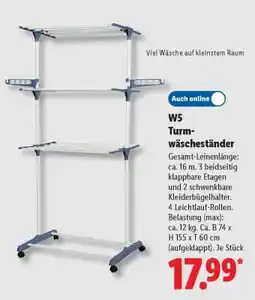 Lidl W5 Turmwäscheständer Angebot
