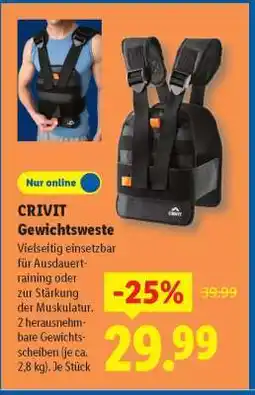 Lidl CRIVIT Gewichtsweste Angebot
