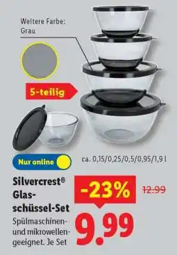 Lidl Silvercrest Glasschüssel-Set Angebot