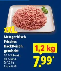 Lidl Metzgerfrisch Frisches Hackfleisch gemischt Angebot