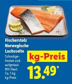 Lidl Fischerstolz Norwegische Lachsseite Angebot