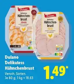 Lidl Dulano Delikatess Hähnchenbrust Angebot