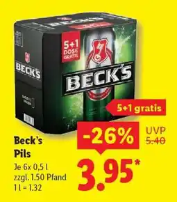 Lidl Beck's Pils Angebot
