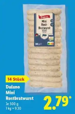 Lidl Dulano Mini Rostbratwurst Angebot