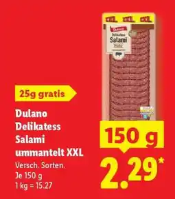 Lidl Dulano Delikatess Salami ummantelt XXL Angebot