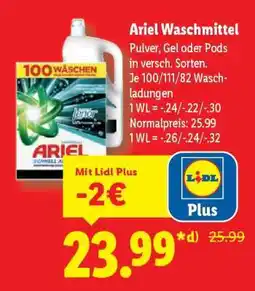 Lidl Ariel Waschmittel Angebot