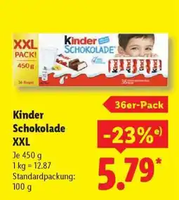 Lidl Kinder Schokolade XXL Angebot