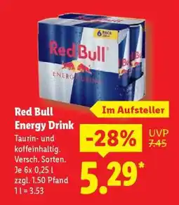 Lidl Red Bull Energy Drink Angebot