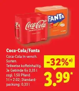 Lidl Coca-Cola Fanta Angebot