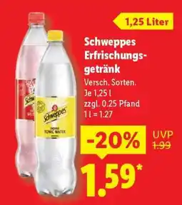 Lidl SCHWEPPES Erfrischungsgetränk Angebot