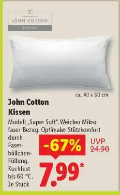 Lidl JOHN COTTON Kissen Angebot