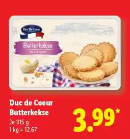 Lidl Duc de Coeur Butterkekse Angebot