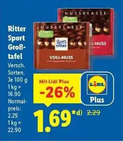 Lidl Ritter Sport Großtafel Angebot