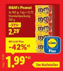Lidl m&m's Peanut Angebot