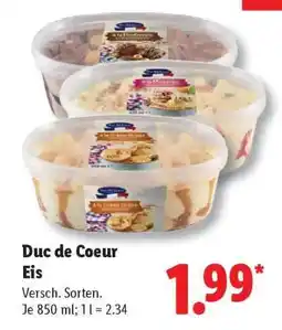 Lidl Duc de Coeur Eis Angebot