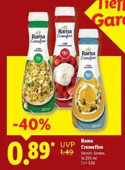 Lidl Rama Cremefine Angebot