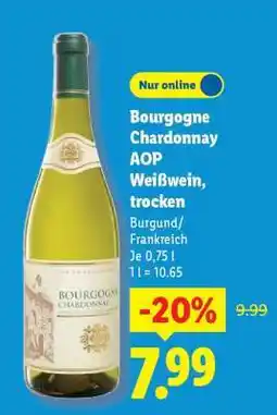 Lidl Bourgogne Chardonnay AOP Weißwein, trocken Angebot