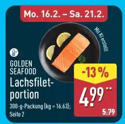 Aldi Nord GOLDEN SEAFOOD Lachsfiletportion Angebot