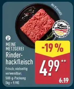 Aldi Nord MEINE METZGEREI Rinderhackfleisch Angebot