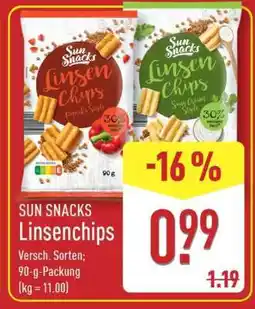 Aldi Nord SUN SNACKS Linsenchips Angebot