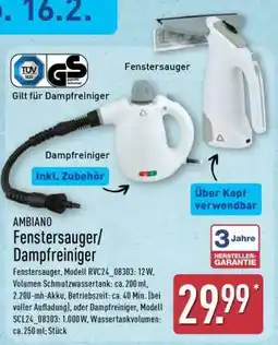 Aldi Nord AMBIANO Fenstersauger/Dampfreiniger Angebot