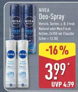 Aldi Nord Nivea Deo Spray Angebot